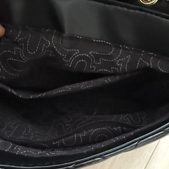 True Religion Black Quilted Shoulder Bag with Gold Accents - Picture 4 of 11